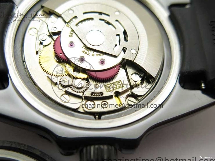 5GF Black Black Best SA3135 Cream Ceramic Dial Submariner on 40mm Strap Rubber Edition 1224